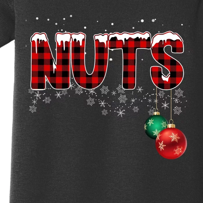 Chest Nuts Funny Matching Chestnuts Christmas Couples Baby Bodysuit