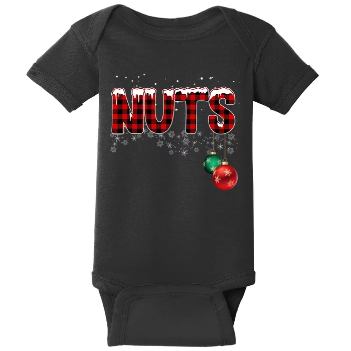 Chest Nuts Funny Matching Chestnuts Christmas Couples Baby Bodysuit