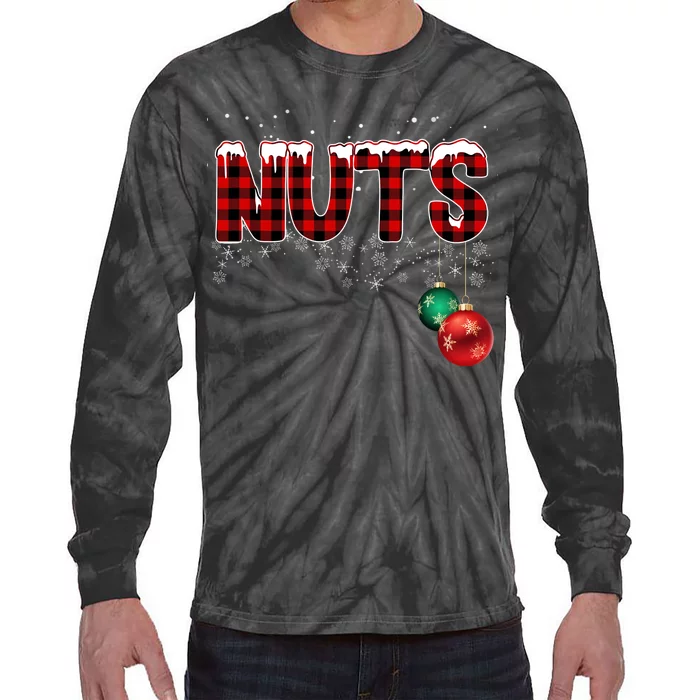 Chest Nuts Funny Matching Chestnuts Christmas Couples Tie-Dye Long Sleeve Shirt