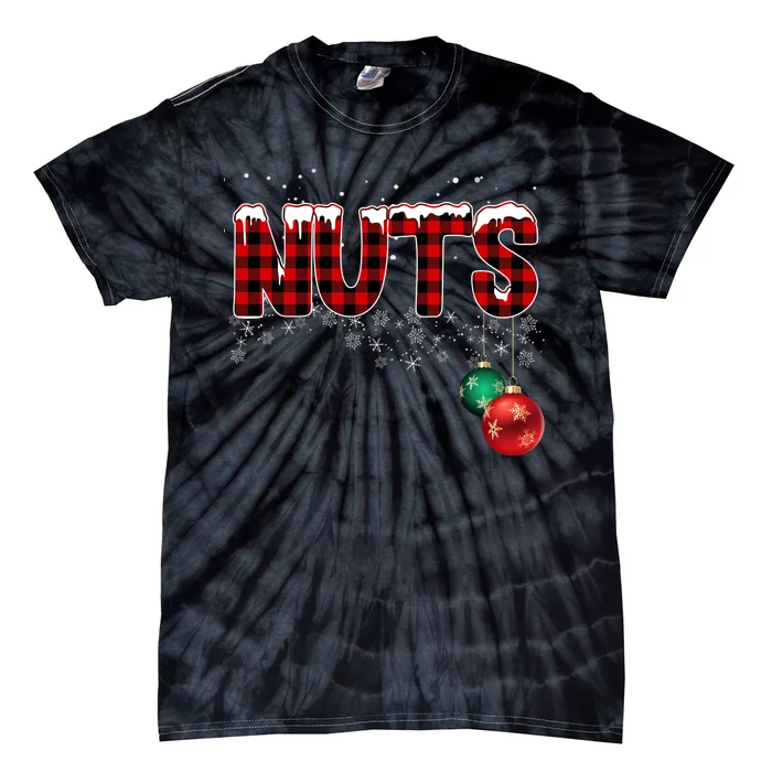 Chest Nuts Funny Matching Chestnuts Christmas Couples Tie-Dye T-Shirt