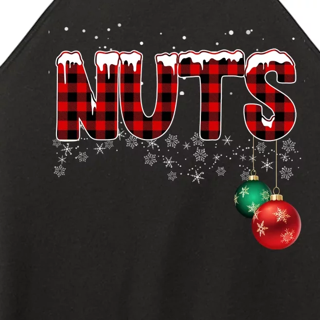 Chest Nuts Funny Matching Chestnuts Christmas Couples Women’s Perfect Tri Rocker Tank