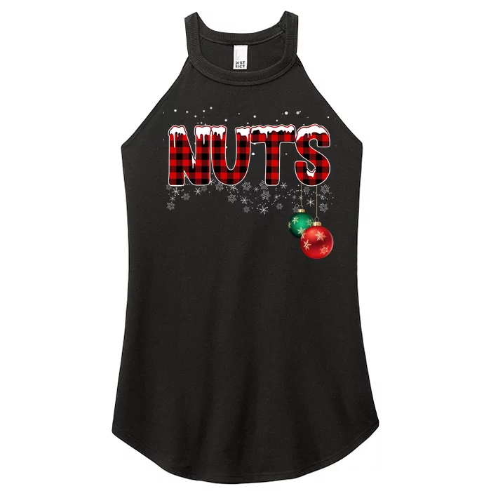 Chest Nuts Funny Matching Chestnuts Christmas Couples Women’s Perfect Tri Rocker Tank