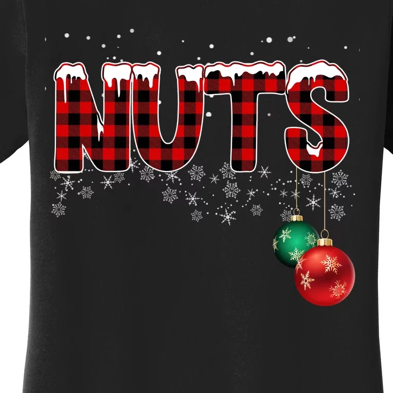 Chest Nuts Funny Matching Chestnuts Christmas Couples Women's T-Shirt