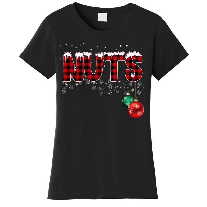 Chest Nuts Funny Matching Chestnuts Christmas Couples Women's T-Shirt