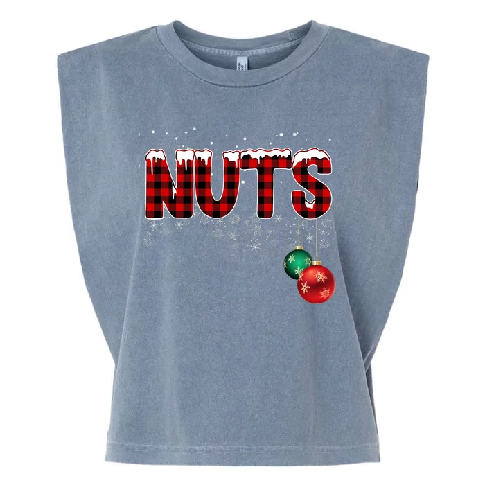 Chest Nuts Funny Matching Chestnuts Christmas Couples Garment-Dyed Women's Muscle Tee