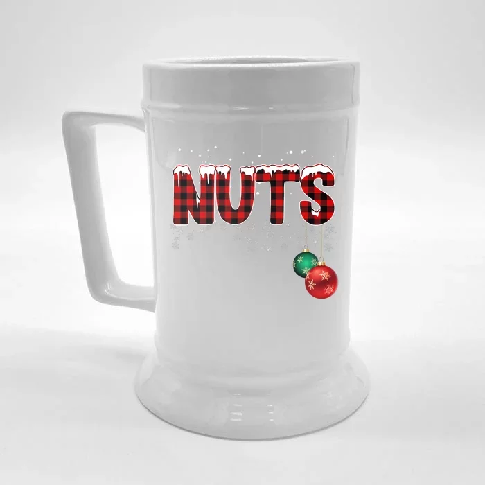 Chest Nuts Funny Matching Chestnuts Christmas Couples Beer Stein