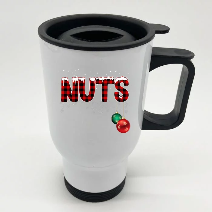 Chest Nuts Funny Matching Chestnuts Christmas Couples Stainless Steel Travel Mug