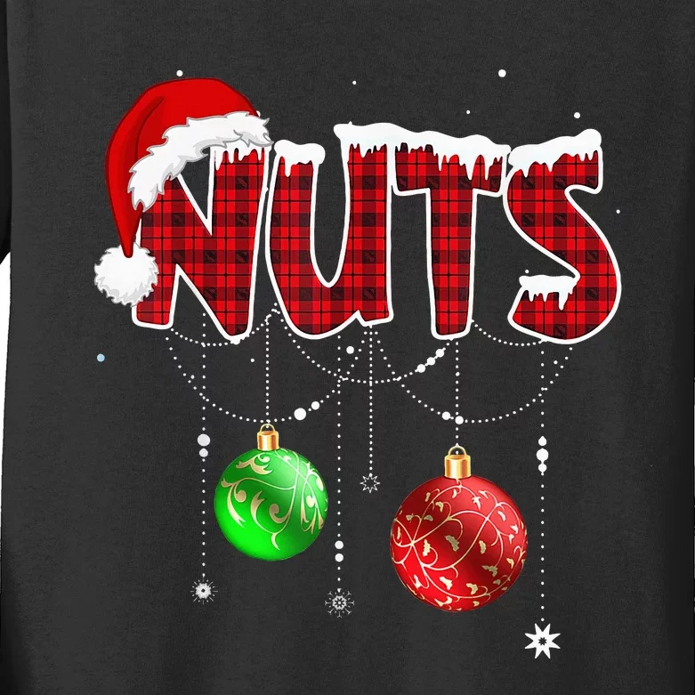 Chest Nuts Funny Matching Chestnuts Christmas Couples Nuts Kids Long Sleeve Shirt