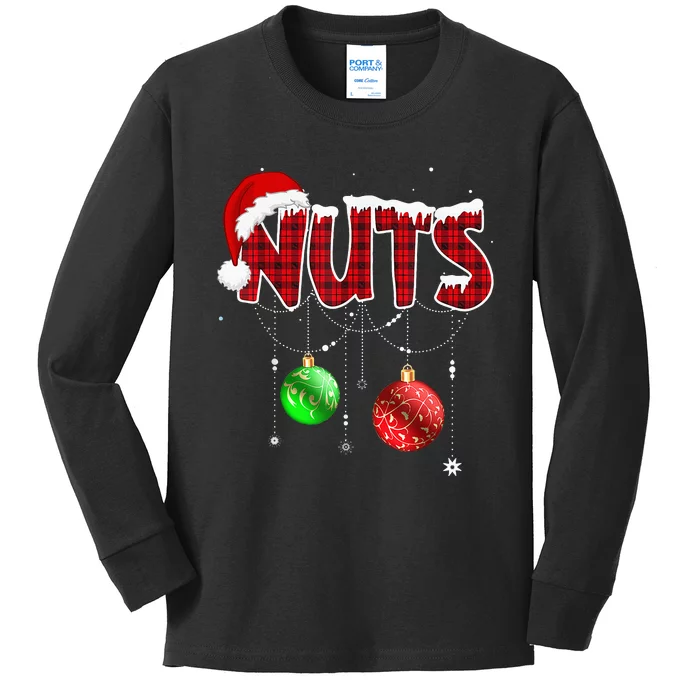 Chest Nuts Funny Matching Chestnuts Christmas Couples Nuts Kids Long Sleeve Shirt