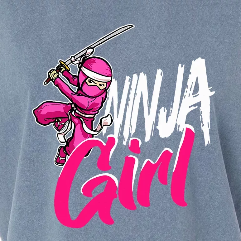 Cute Ninja Fighter Costume Ninja Garment-Dyed Women's Muscle Tee