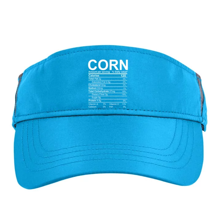 Corn Nutrition Facts Label Adult Drive Performance Visor