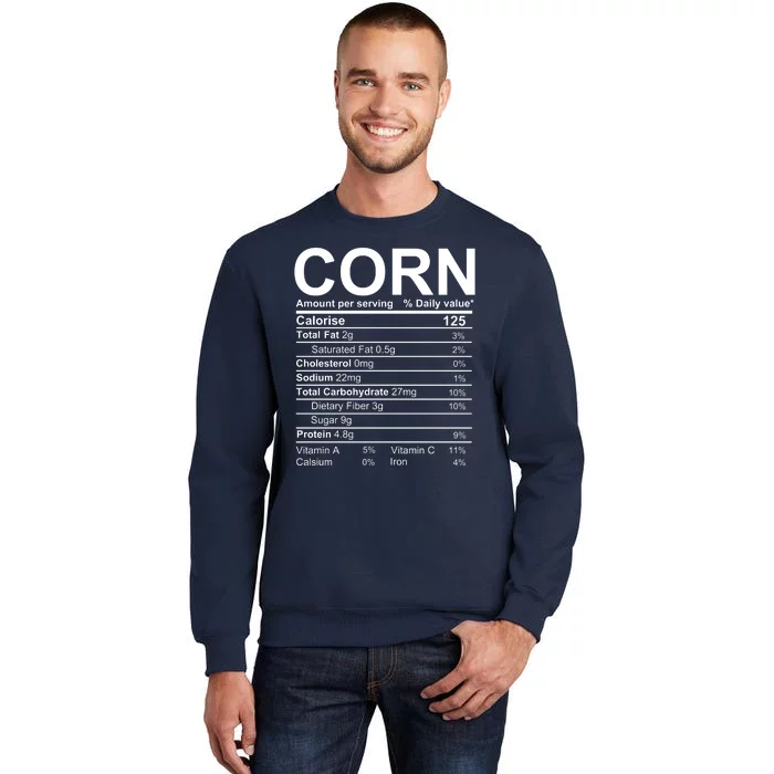 Corn Nutrition Facts Label Sweatshirt