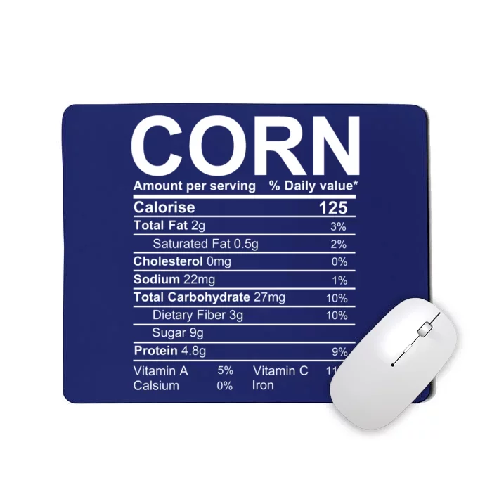 Corn Nutrition Facts Label Mousepad