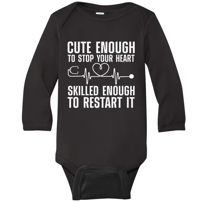 Cool Nurse For Men Women Medical Assistant Nursing Aide CNA Baby Long Sleeve Bodysuit