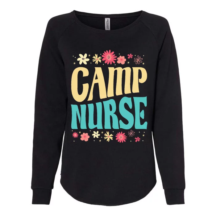 Camp Nurse Floral Outfit Summer Camping Registered Nurses Womens California Wash Sweatshirt