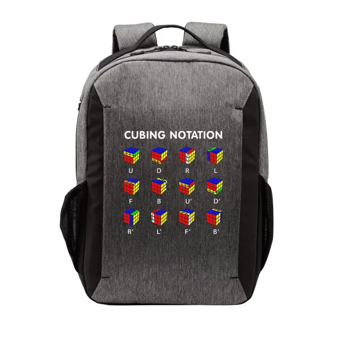 Cubing Notation Funny Speed Cubing Math Vector Backpack