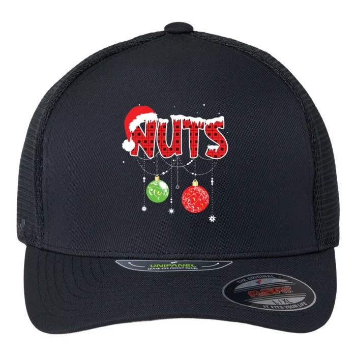 Chest Nuts Funny Matching Chestnuts Christmas Couples Nuts Flexfit Unipanel Trucker Cap