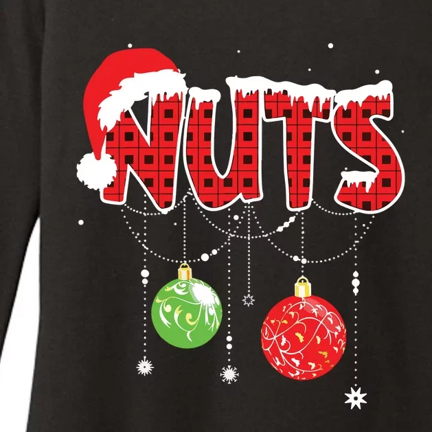 Chest Nuts Funny Matching Chestnuts Christmas Couples Nuts Womens CVC Long Sleeve Shirt