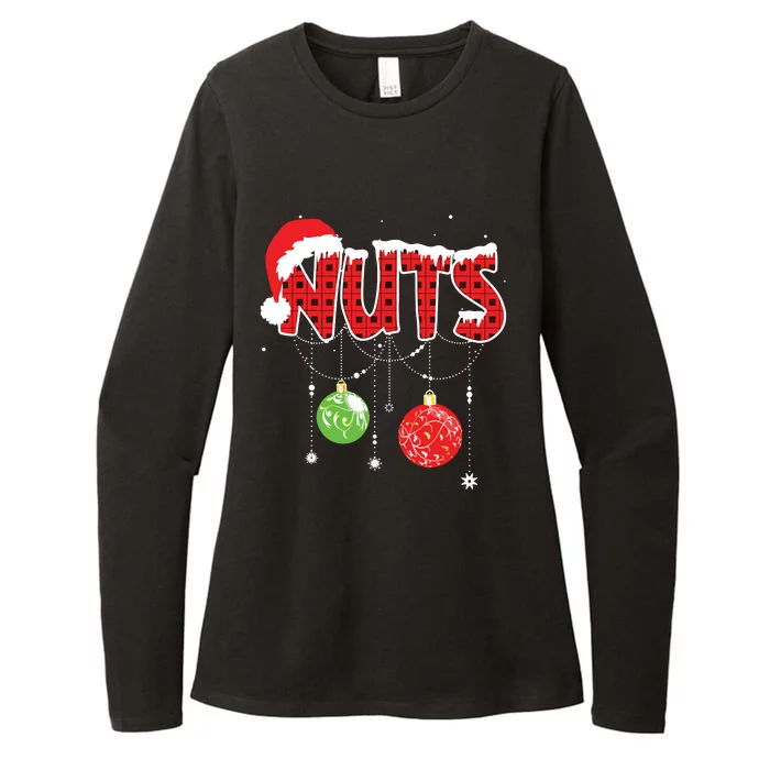 Chest Nuts Funny Matching Chestnuts Christmas Couples Nuts Womens CVC Long Sleeve Shirt