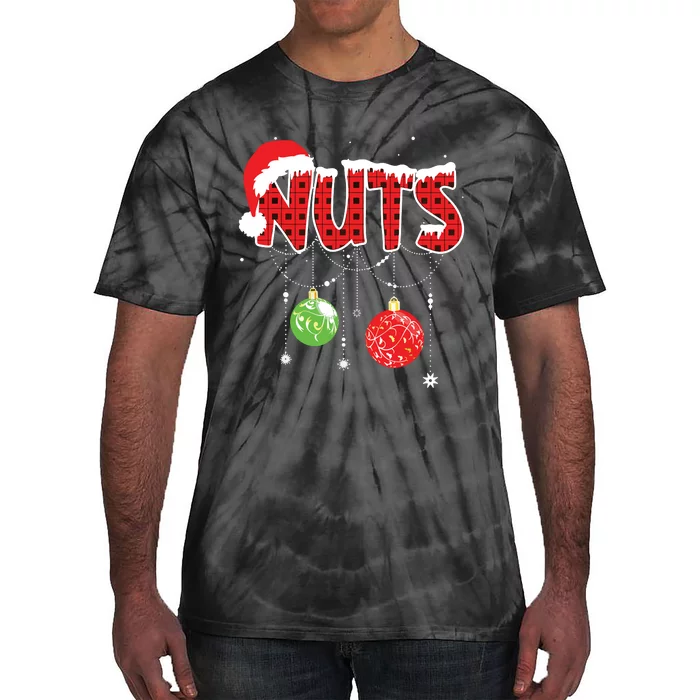 Chest Nuts Funny Matching Chestnuts Christmas Couples Nuts Tie-Dye T-Shirt