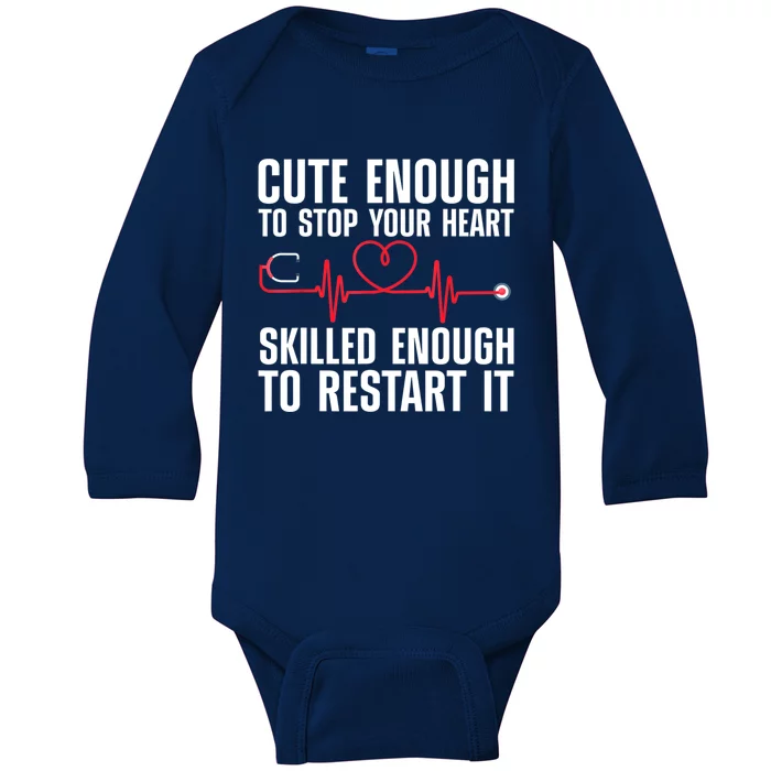 Cool Nurse For Women Medical Assistant Nursing Aide CNA Baby Long Sleeve Bodysuit