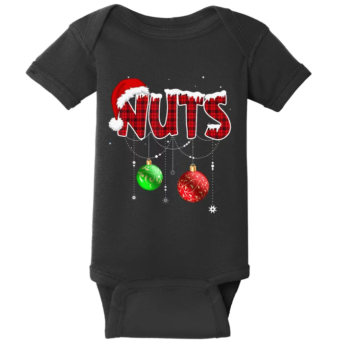 Chest Nuts Funny Matching Chestnuts Christmas Couples Nuts Baby Bodysuit