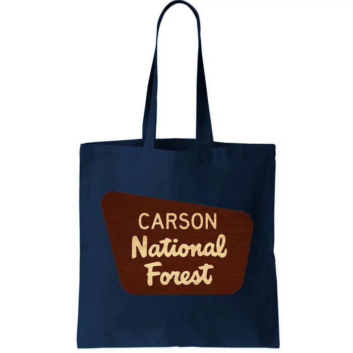 Carson National Forest Entrance Sign Tote Bag