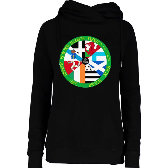 Celtic Nations Flags Celtic Nations Womens Funnel Neck Pullover Hood