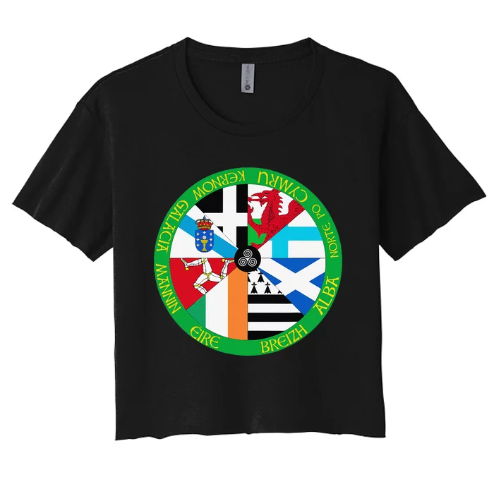 Celtic Nations Flags Celtic Nations Women's Crop Top Tee