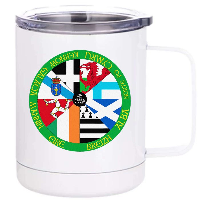 Celtic Nations Flags Celtic Nations Front & Back 12oz Stainless Steel Tumbler Cup