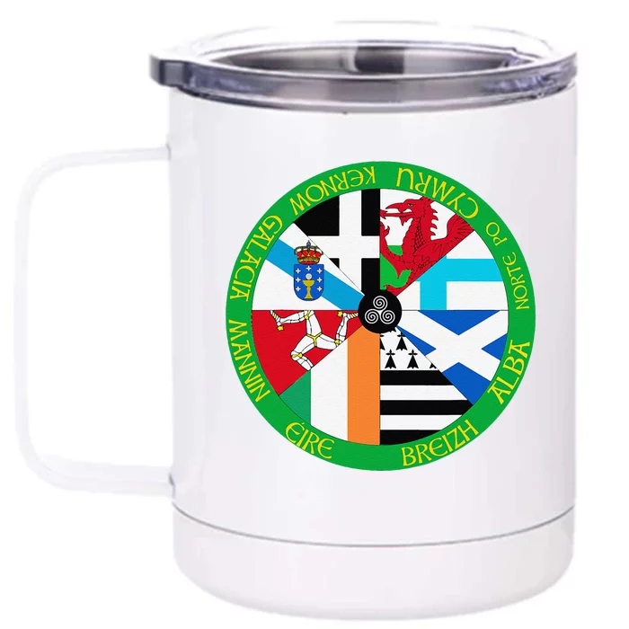 Celtic Nations Flags Celtic Nations Front & Back 12oz Stainless Steel Tumbler Cup