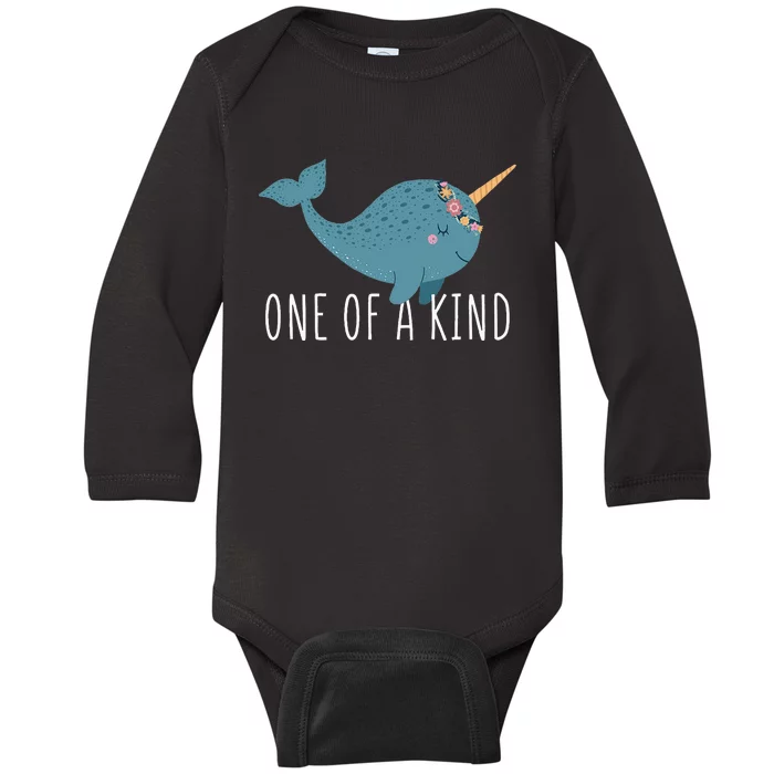 Cute Narwhal For Women Or One Of A Kind Baby Long Sleeve Bodysuit