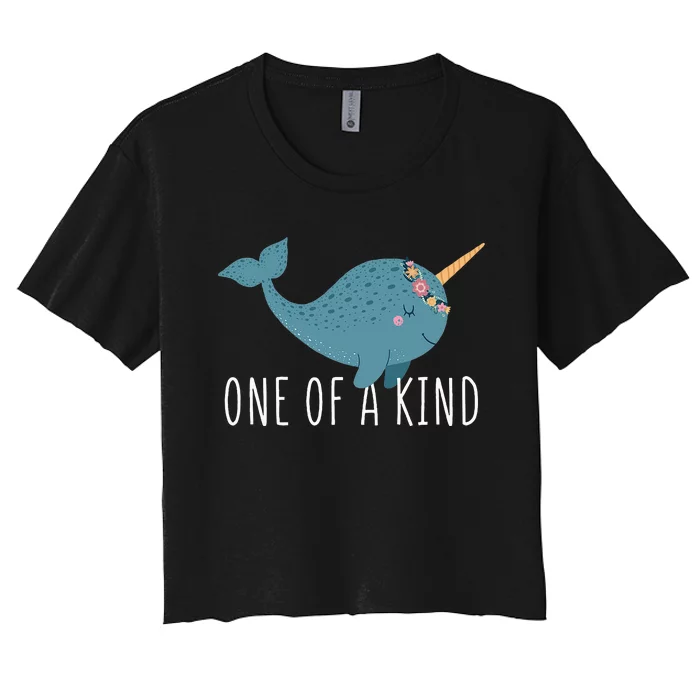 Cute Narwhal For Women Or One Of A Kind Women's Crop Top Tee