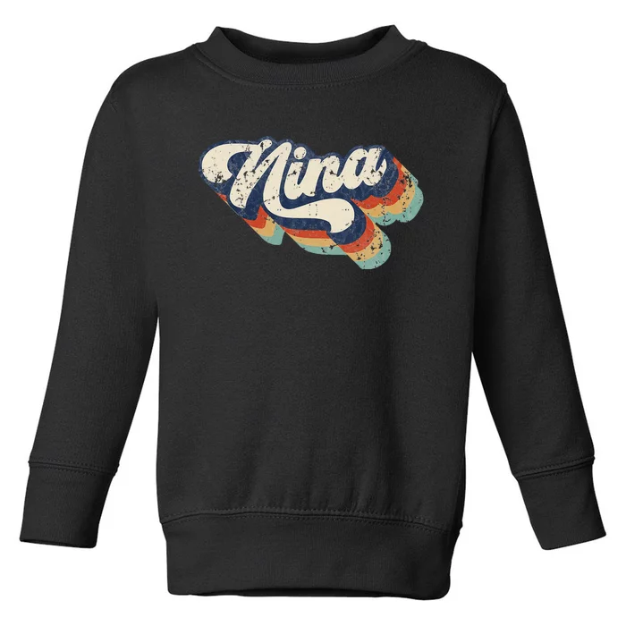 Cute Nina For Grandma Best Nina Ever MotherS Day Toddler Sweatshirt