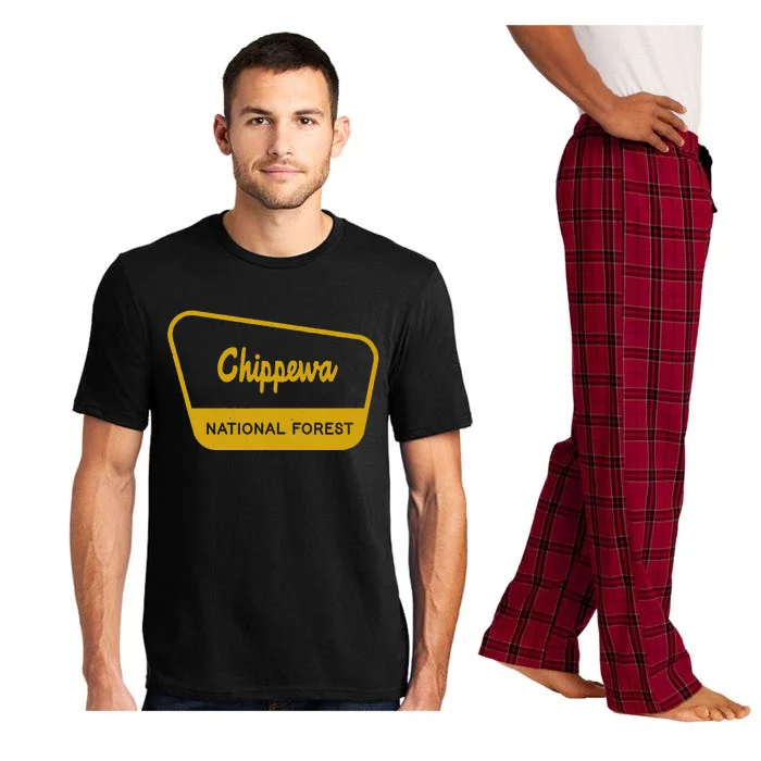 Chippewa National Forest Vintage Inspired Sign Graphic Pajama Set