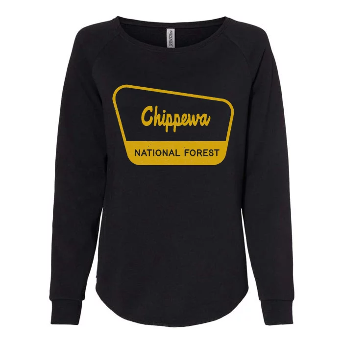 Chippewa National Forest Vintage Inspired Sign Graphic Womens California Wash Sweatshirt