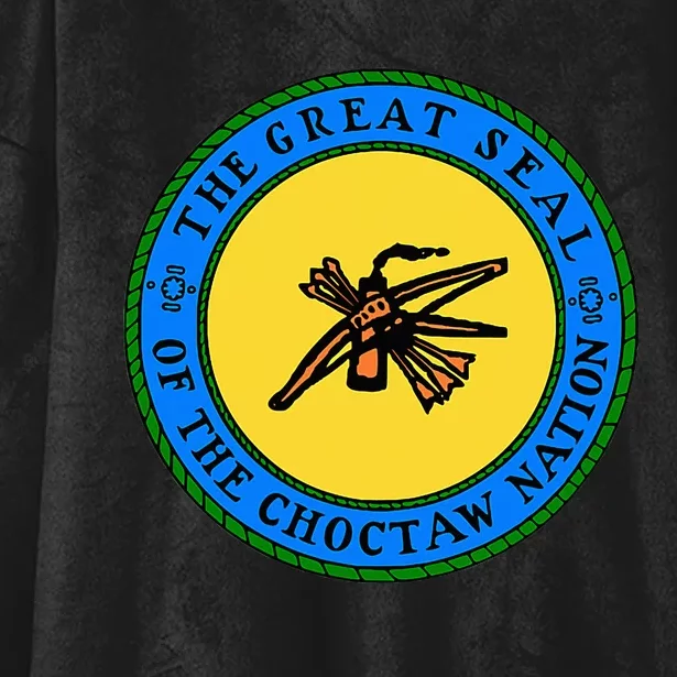 Choctaw Nation Flag Seal Choctaw Hooded Wearable Blanket