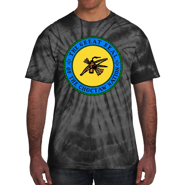 Choctaw Nation Flag Seal Choctaw Tie-Dye T-Shirt