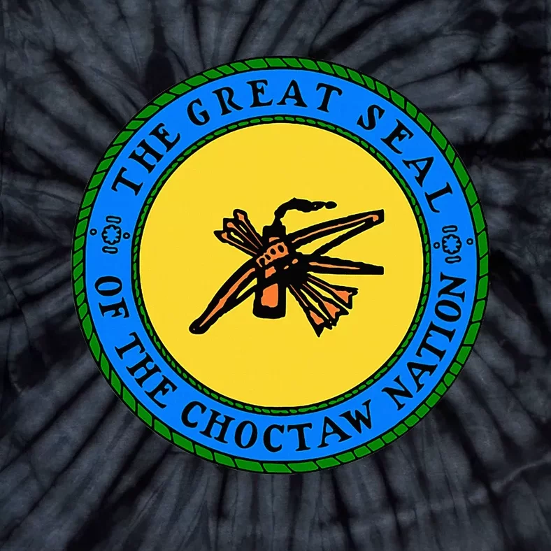 Choctaw Nation Flag Seal Choctaw Tie-Dye T-Shirt