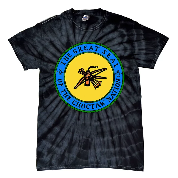 Choctaw Nation Flag Seal Choctaw Tie-Dye T-Shirt