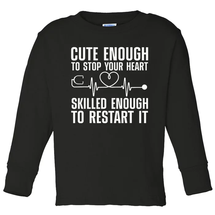 Cool Nurse For Medical Assistant Nursing Aide CNA Toddler Long Sleeve Shirt