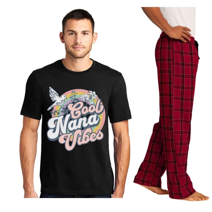 Cool Nana Grandma Retro Groovy And Pretty Gift Pajama Set