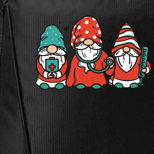 Christmas Nurse Gnomes Holiday City Backpack