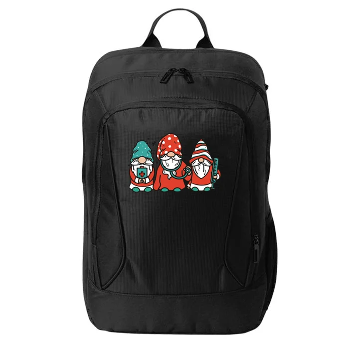 Christmas Nurse Gnomes Holiday City Backpack