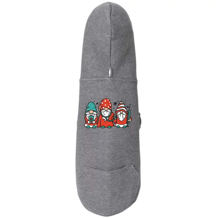 Christmas Nurse Gnomes Holiday Doggie 3-End Fleece Hoodie