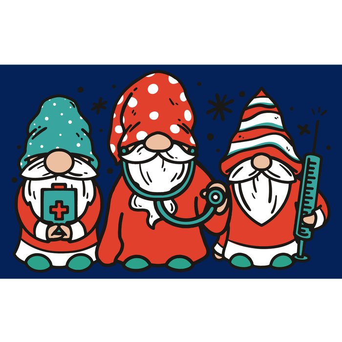 Christmas Nurse Gnomes Holiday Bumper Sticker