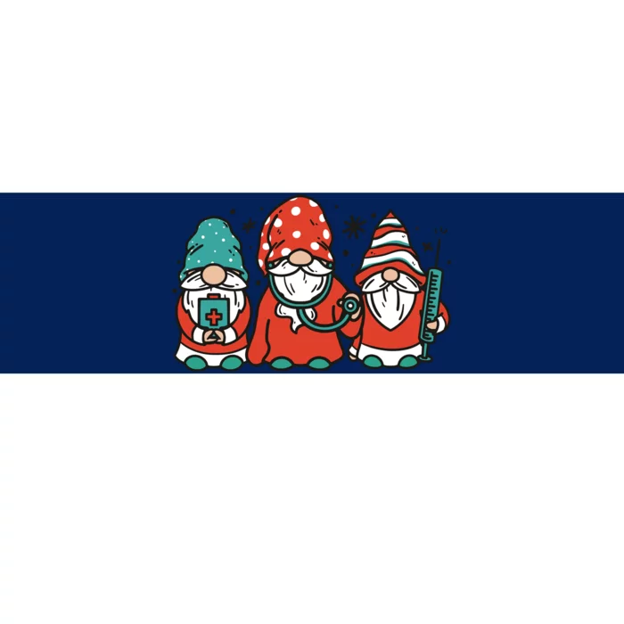 Christmas Nurse Gnomes Holiday Bumper Sticker