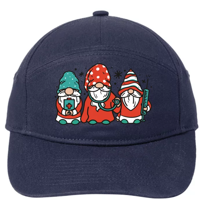 Christmas Nurse Gnomes Holiday 7-Panel Snapback Hat