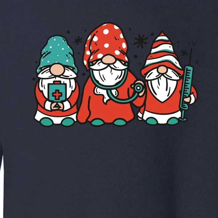 Christmas Nurse Gnomes Holiday Toddler Sweatshirt