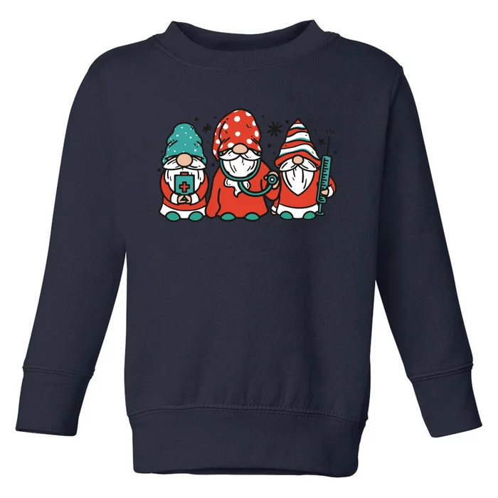 Christmas Nurse Gnomes Holiday Toddler Sweatshirt